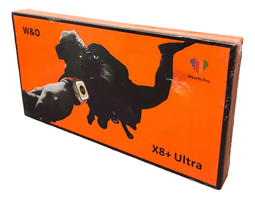 Reloj Smartwatch W&o X8+ Ultra 1.32 Sport Titanio 49mm Caja Negro Malla Negro Bisel Negro