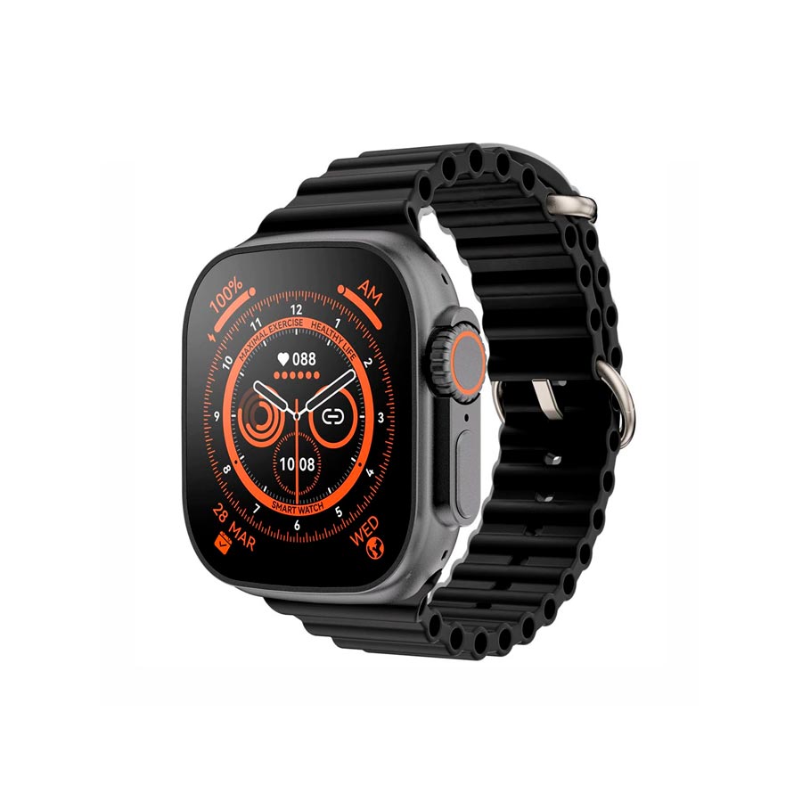 Reloj Smartwatch W&o X8+ Ultra 1.32 Sport Titanio 49mm Caja Negro Malla Negro Bisel Negro